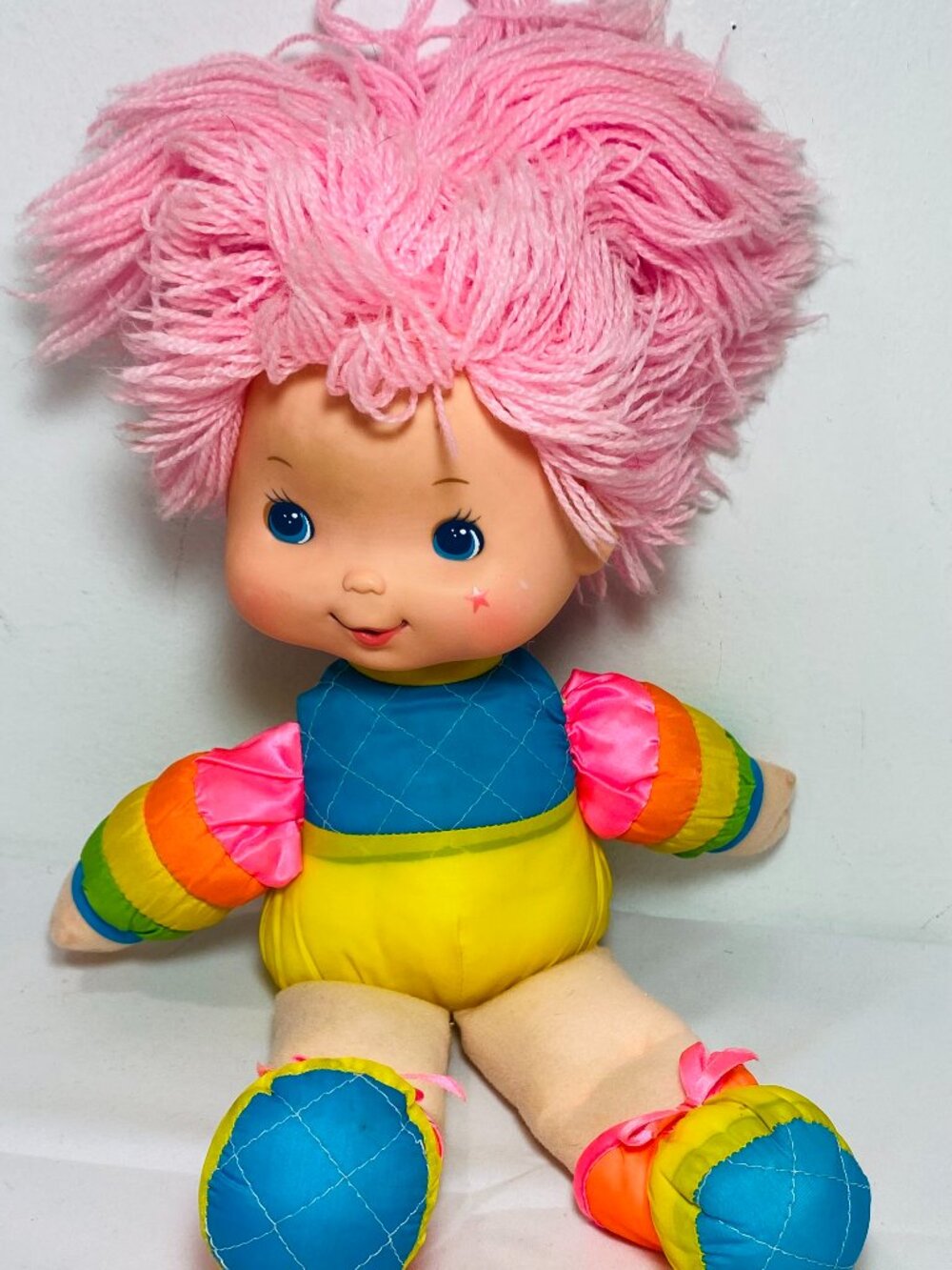 VNTG Baby Brite Hallmark/Mattel 15" Doll, Rainbow Brite Franchise 1983 - VGUC